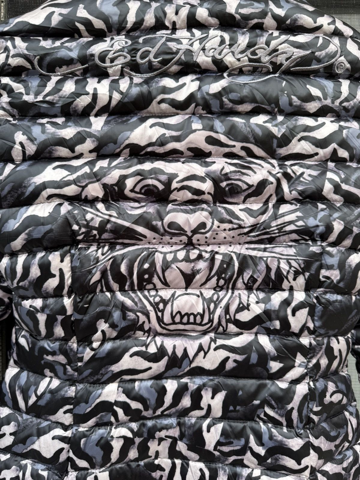 Ed Hardy Ed Hardy Quilted Down Jacket Chain Details Tiger XS(Fits S) Size XS / US 0-2 / IT 36-38 - 8 Thumbnail