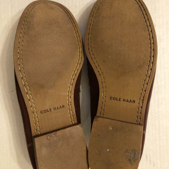 Cole Haan COLE HAAN MEN'S BROWN LEATHER SLIP-ON LOAFERS SIZE: 11M Size US 11 / EU 44 - 7 Thumbnail
