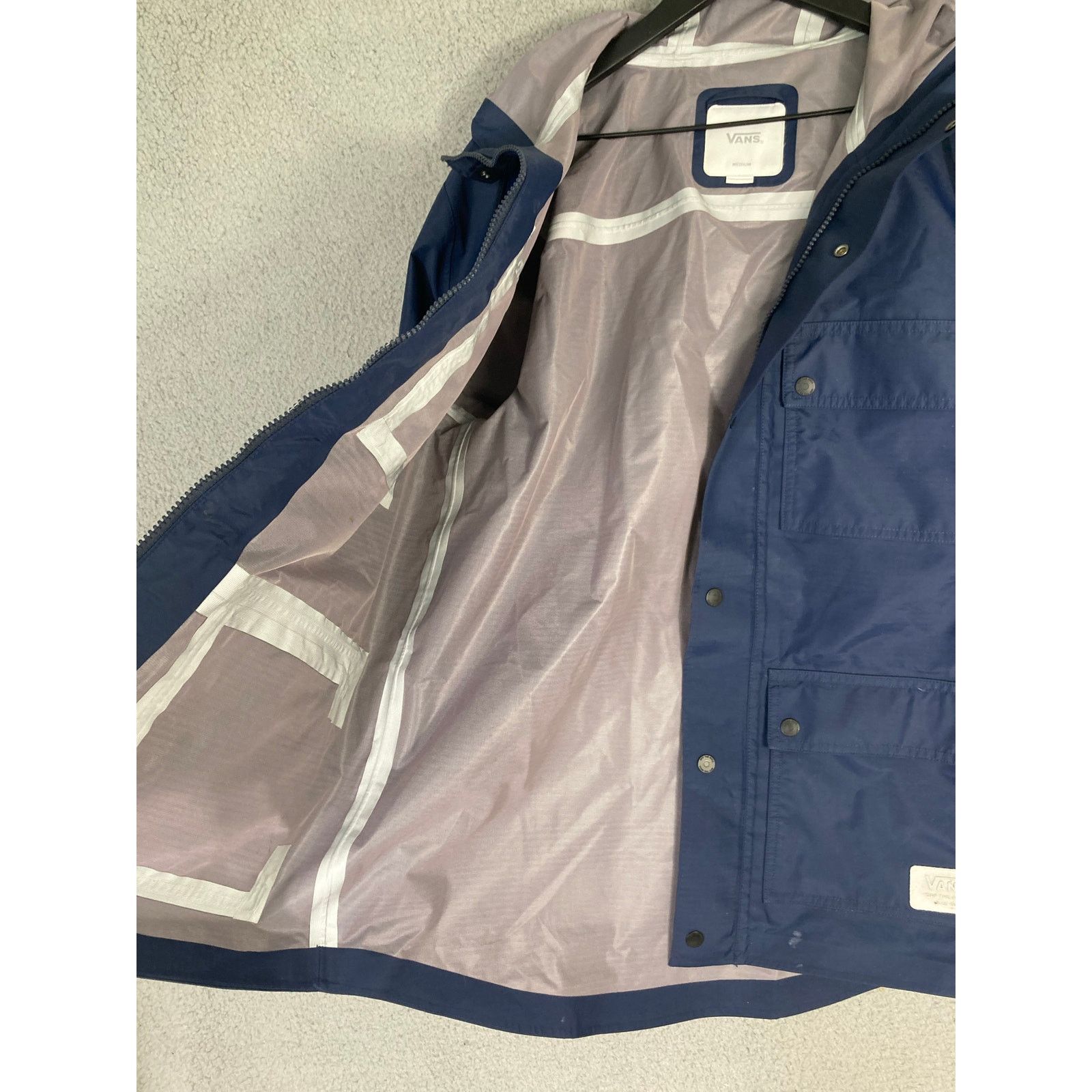 Vans Vans Men's Medium Navy Blue Hooded Windbreaker Jacket Size US M / EU 48-50 / 2 - 10 Thumbnail