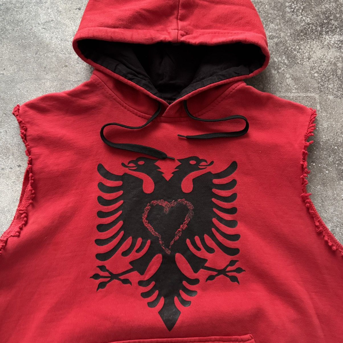 Kanye West × Vintage KANYE VIBE ALBANIA Y2K DISTRESSED HOODED TOP Size US L / EU 52-54 / 3 - 5 Thumbnail