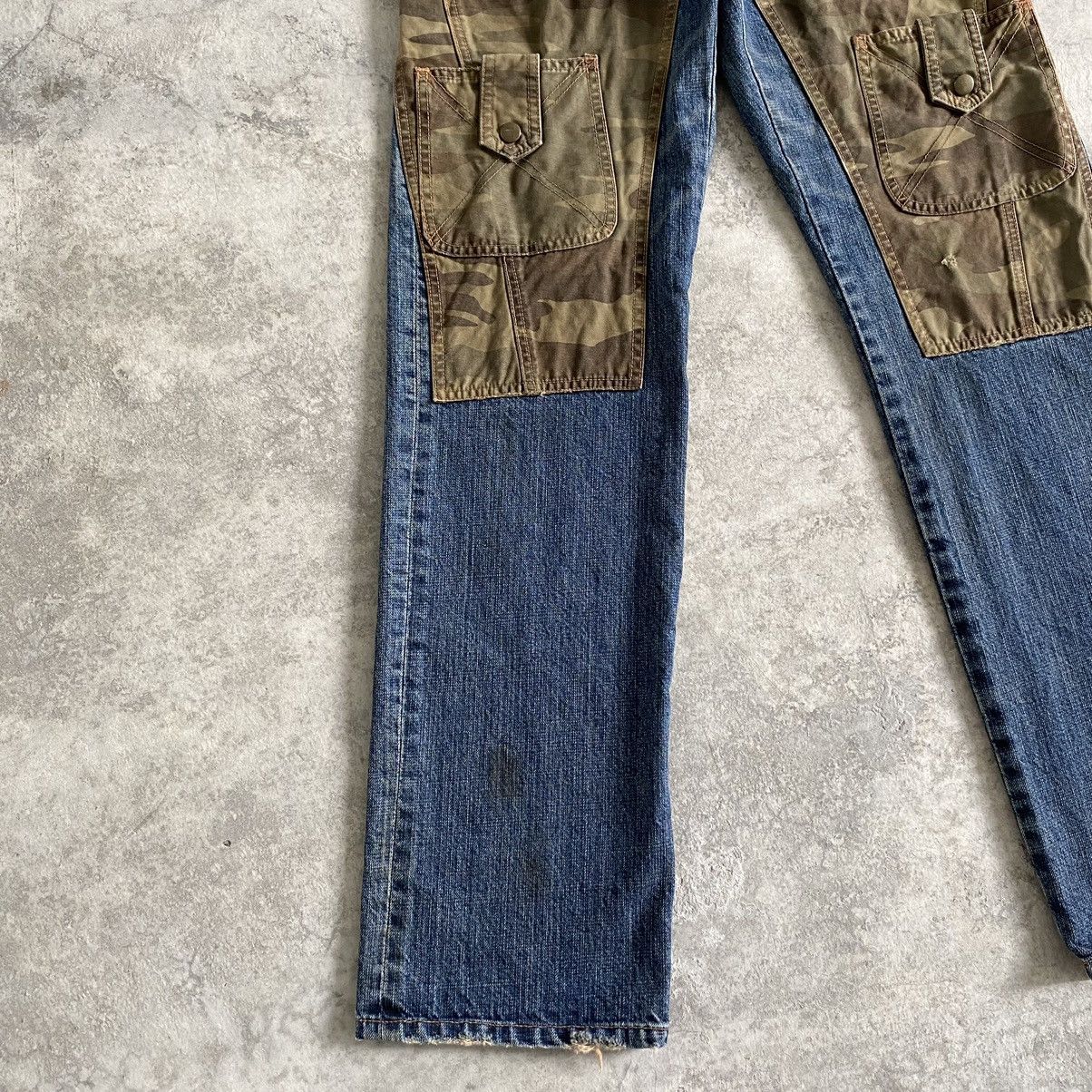 Kiminori Morishita 1990’s Tete Homme Hybrid Camo Double Knee Jeans Size US 29 - 5 Thumbnail