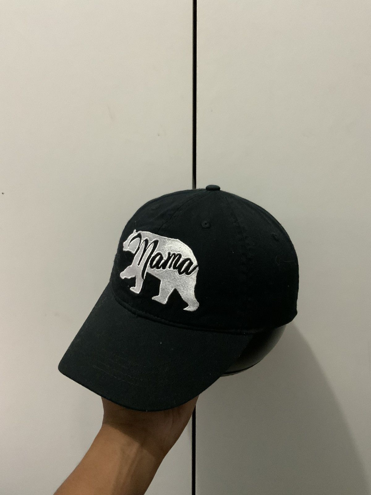 Japanese Brand Ace USA Big Logo Mama Bear Black Hat Size ONE SIZE - 1 Thumbnail