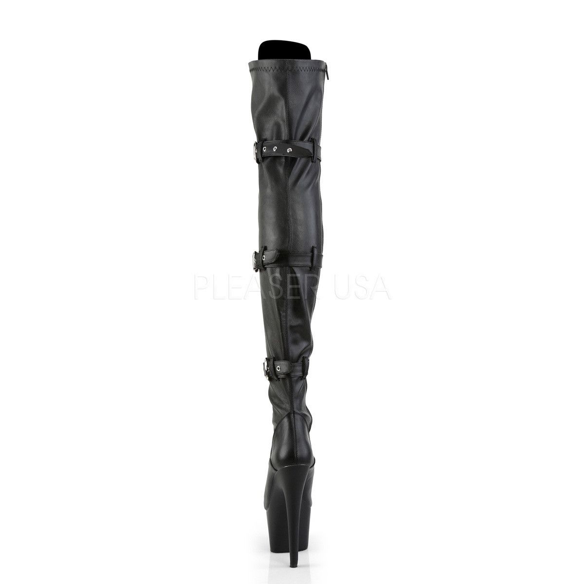 Other Adore 3028 Triple Buckle Thigh High Platform Torment Boot Bl Size US 6 / IT 36 - 4 Thumbnail