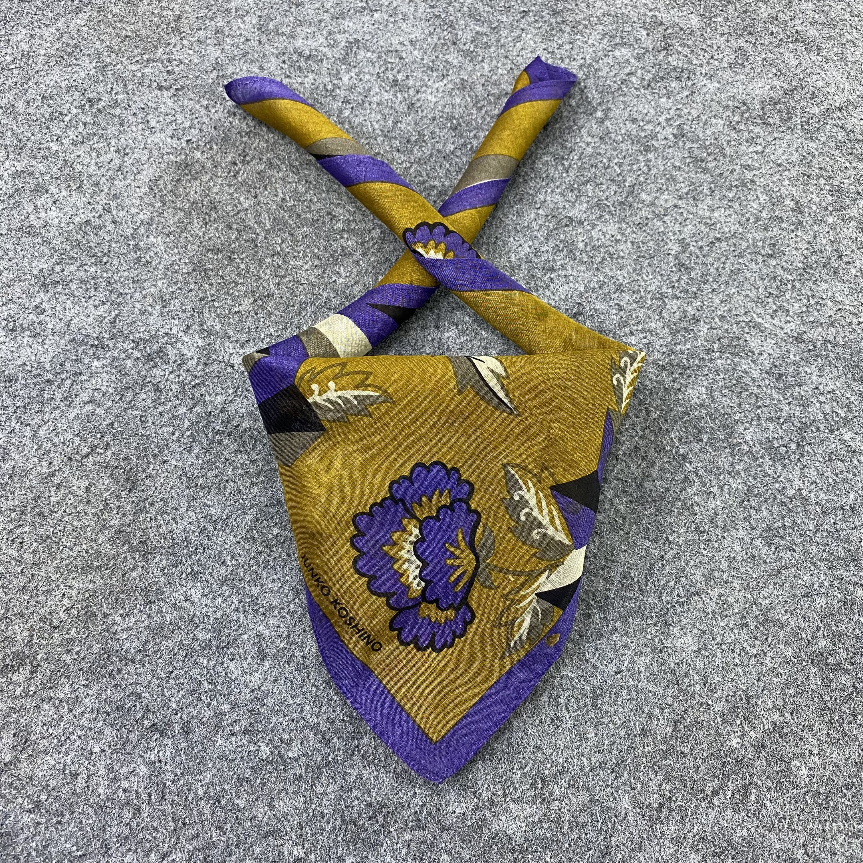 Japanese Brand Junko Koshino Handkerchief Neckerchief Bandana-B1562 Size ONE SIZE - 2 Thumbnail
