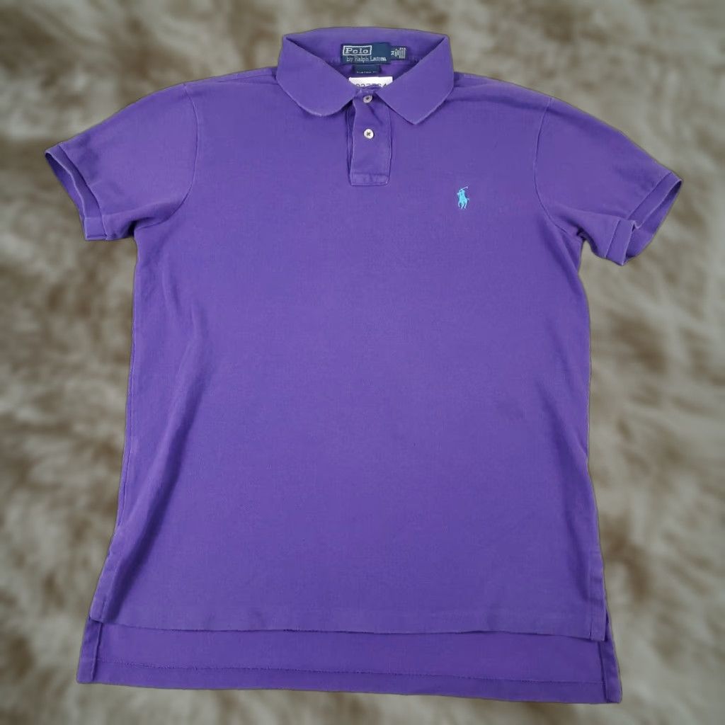 Ralph Lauren Ralph Lauren Polo Shirt Mens Medium Purple Short Sleeve Cotton Button Collar Casual Mens Size US M / EU 48-50 / 2 - 1 Thumbnail