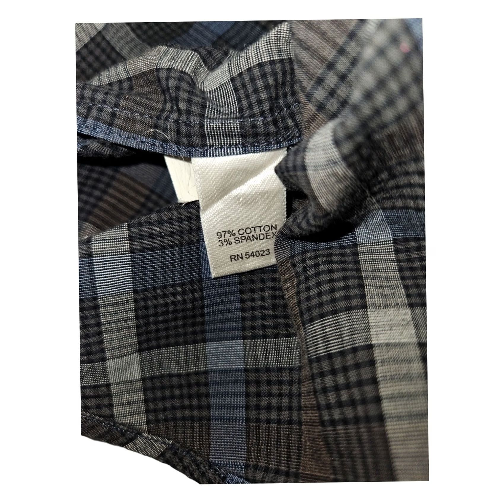 Banana Republic Banana Republic Pearl Snap Shirt Large Men's Tartan Gray Casual Western Cowboy Shirt Size US L / EU 52-54 / 3 - 7 Thumbnail
