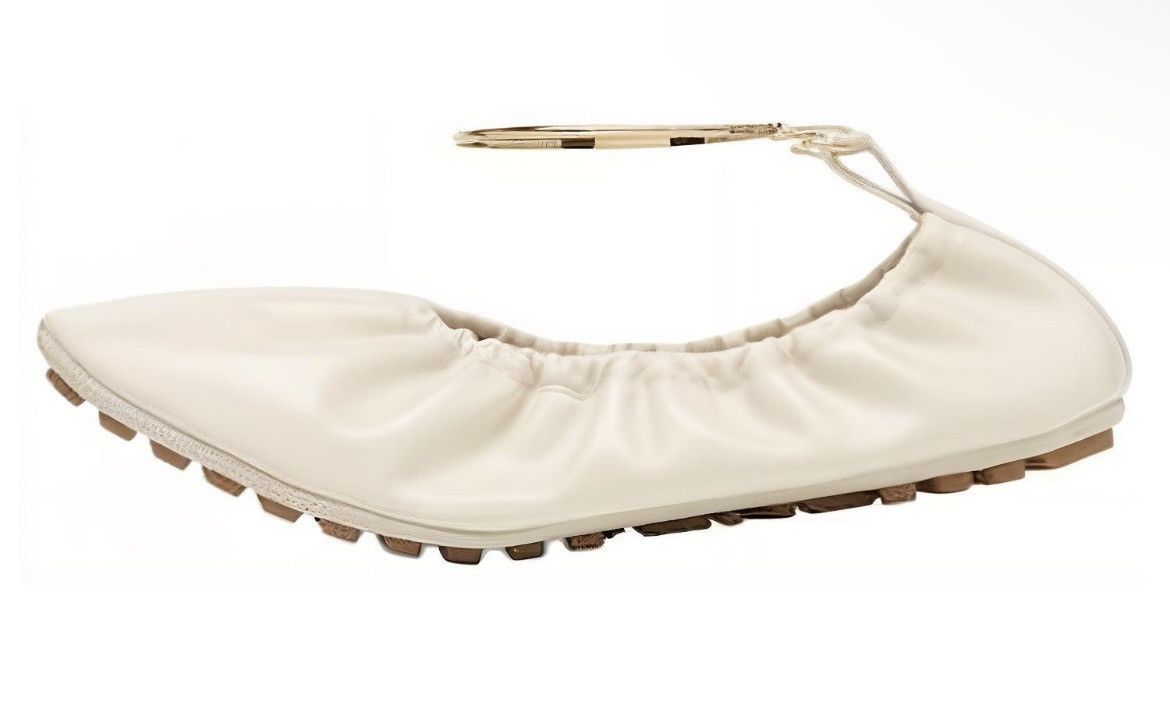 Fendi FENDI Filo Leather Ballerina Flat Shell Size 37 Size US 7 / IT 37 - 2 Thumbnail