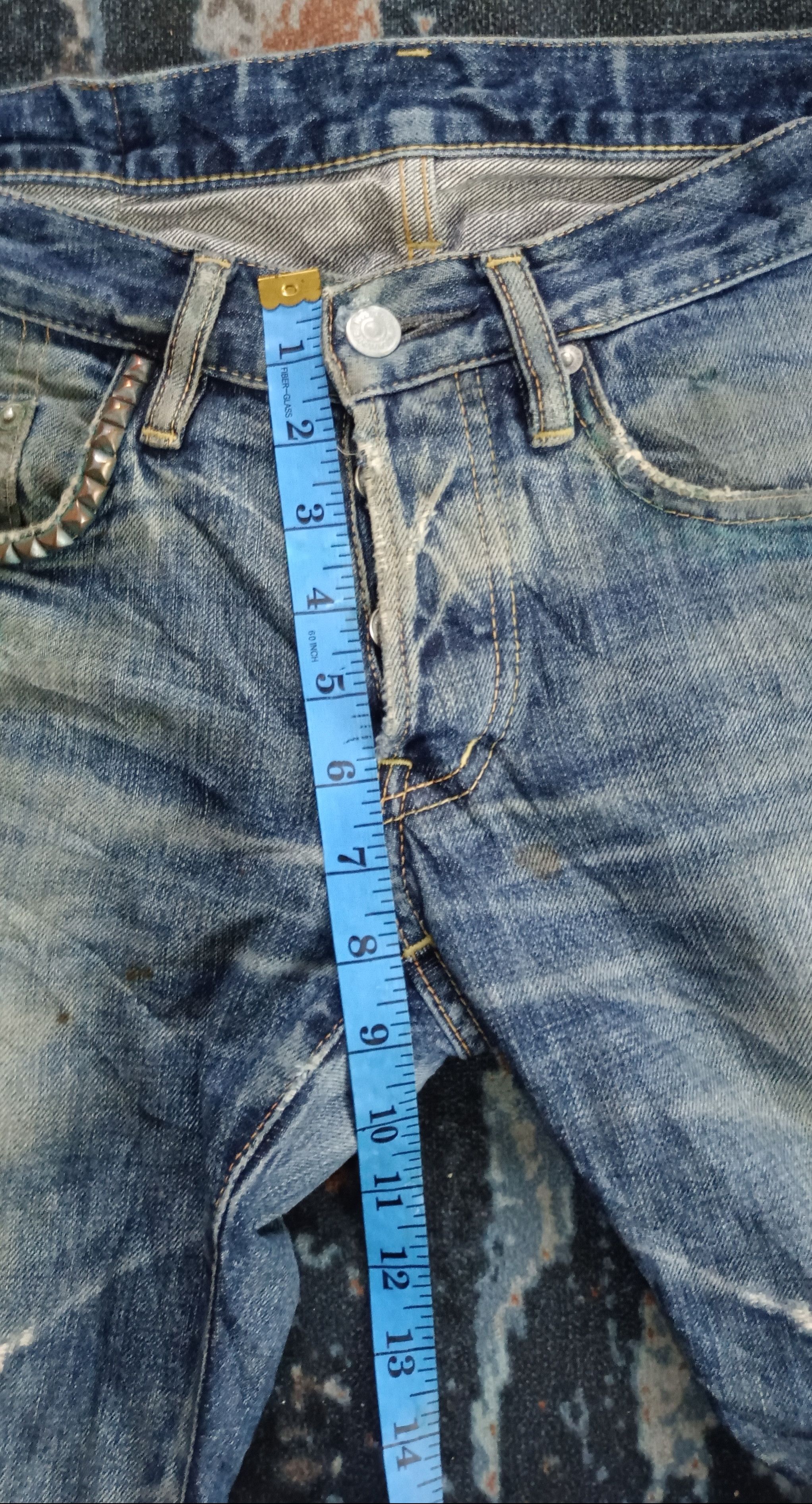 Hysteric Glamour × Japanese Brand × Vintage Vintage💥 Hysteric Glamour Full Selvedge Distressed Jeans Size US 31 - 19 Thumbnail