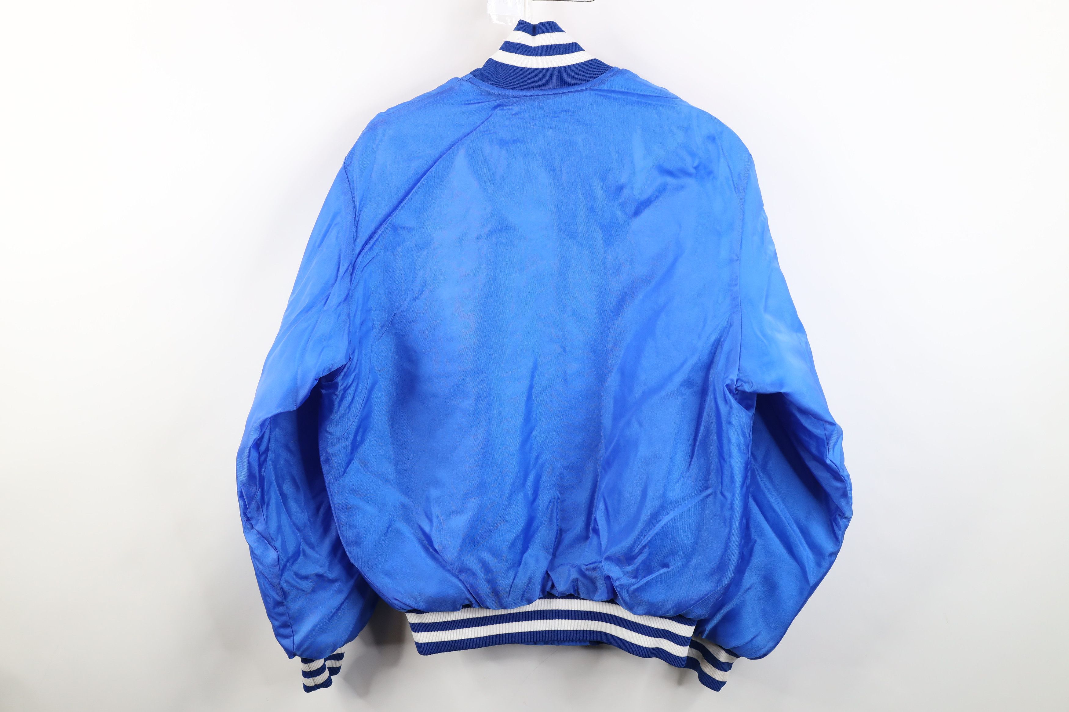 Vintage Vintage 70s Streetwear Satin Bomber Jacket Royal Blue USA Size US S / EU 44-46 / 1 - 12 Thumbnail