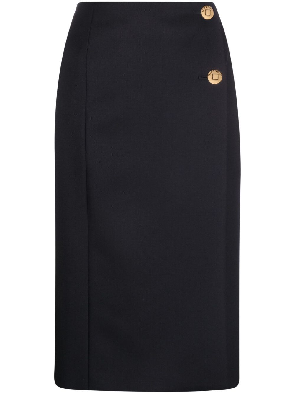 Givenchy o1srvl11e1124 Portefeuille Skirt in Navy Size 24" / US 00 / IT 34 - 1 Thumbnail