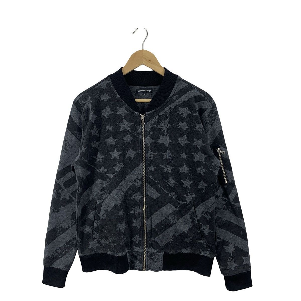 semanticdesign Semantic Design Star Print Zip-Up Bomber Jacket Military Size US L / EU 52-54 / 3 - 5 Thumbnail