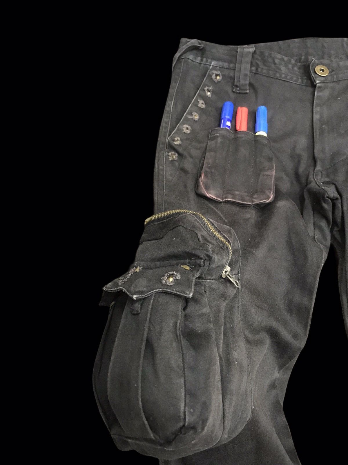 Designer × Japanese Brand semanticdesign Japan Faded Holes Style Spiky Zipper Pant F33 Size US 30 / EU 46 - 3 Thumbnail