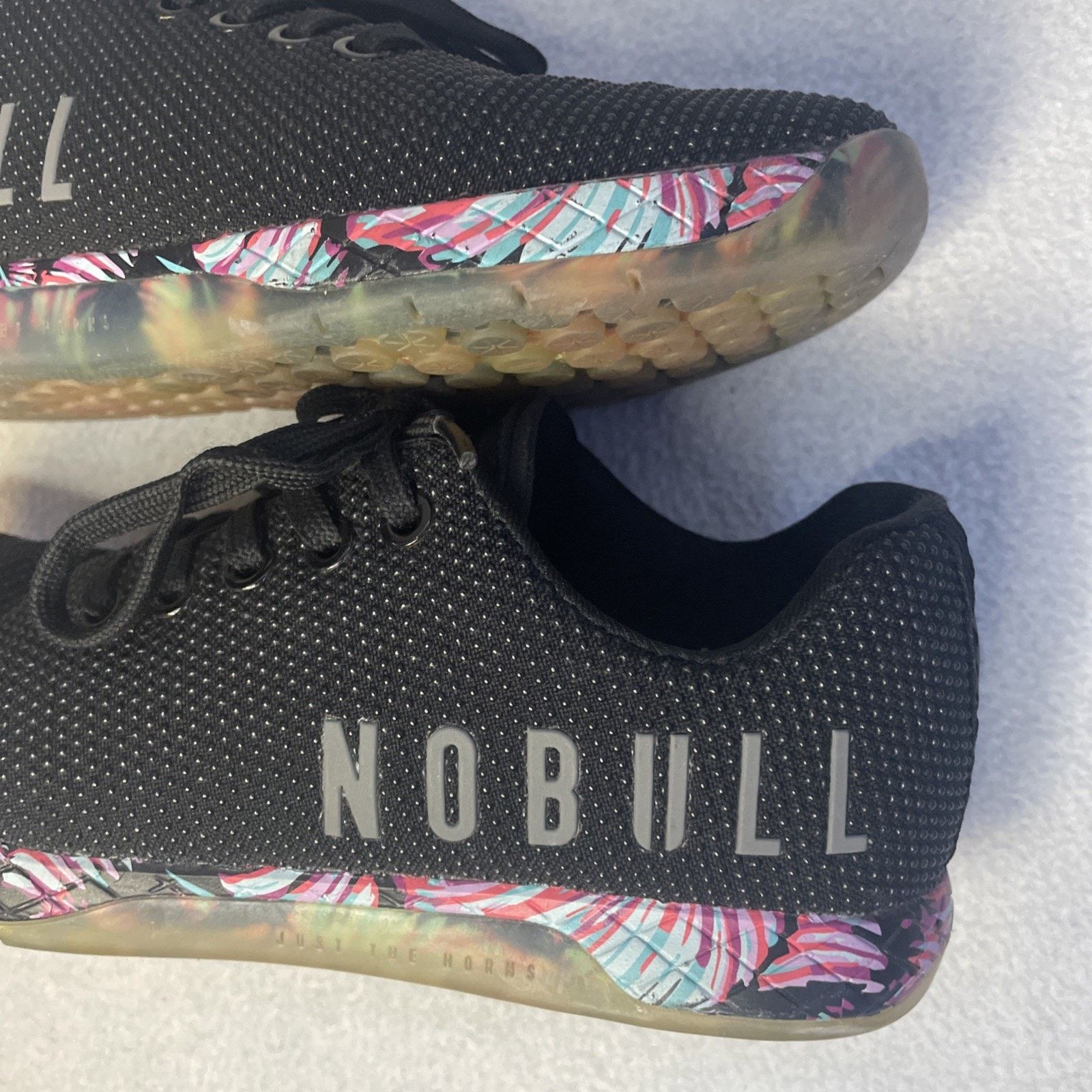 Other Nobull Superfabric Women's Size 6 Shoes Black Floral Sneaker Size US 6 / IT 36 - 3 Thumbnail