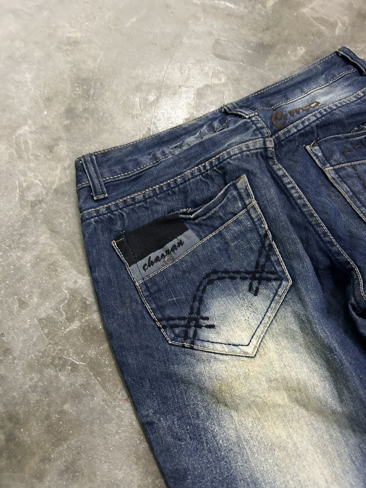 If Six Was Nine Jianai Denim Stacked Grunge Fit Heavy Fade Whisker Washed Size US 28 / EU 44 - 18 Thumbnail