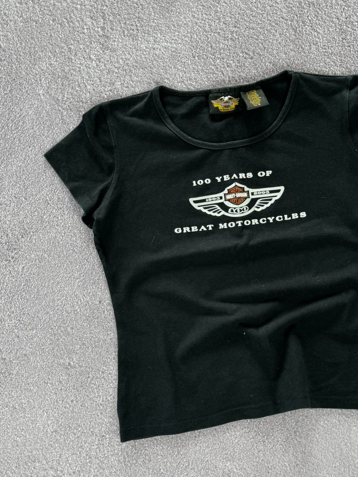 Harley Davidson Vintage Black T-shirt Tee Tank-Top Harley Davidson Sequins Size M / US 6-8 / IT 42-44 - 4 Thumbnail