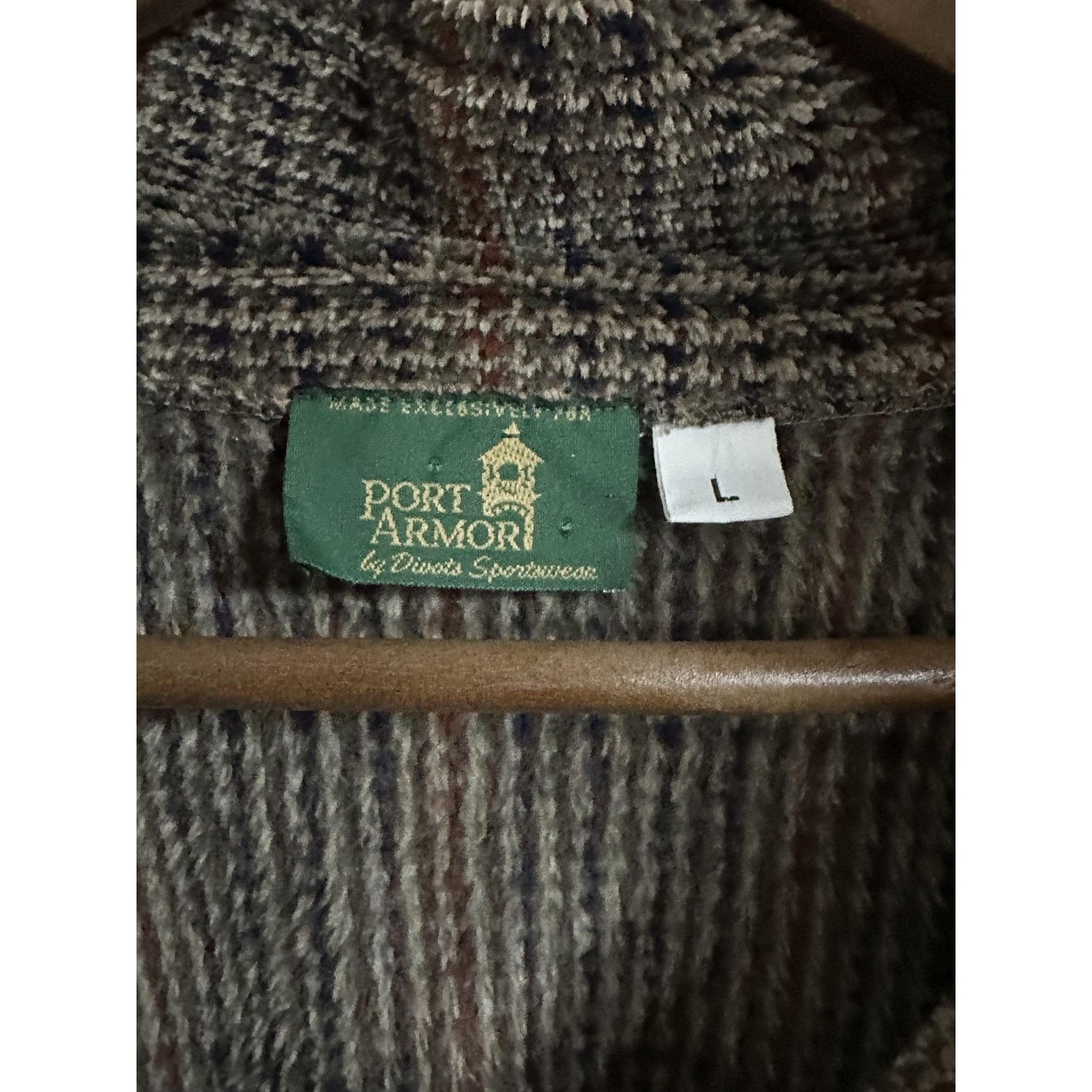 Vintage Vintage Port Armor divots Jacket Mens L Brown fleece golf Size US L / EU 52-54 / 3 - 8 Thumbnail