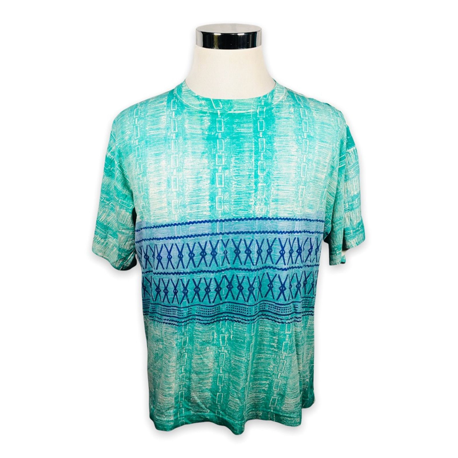 The Unbranded Brand Ocean Blue Surfer Ritz T-Shirt Vintage Blue All Over Print L Size US L / EU 52-54 / 3 - 1 Thumbnail