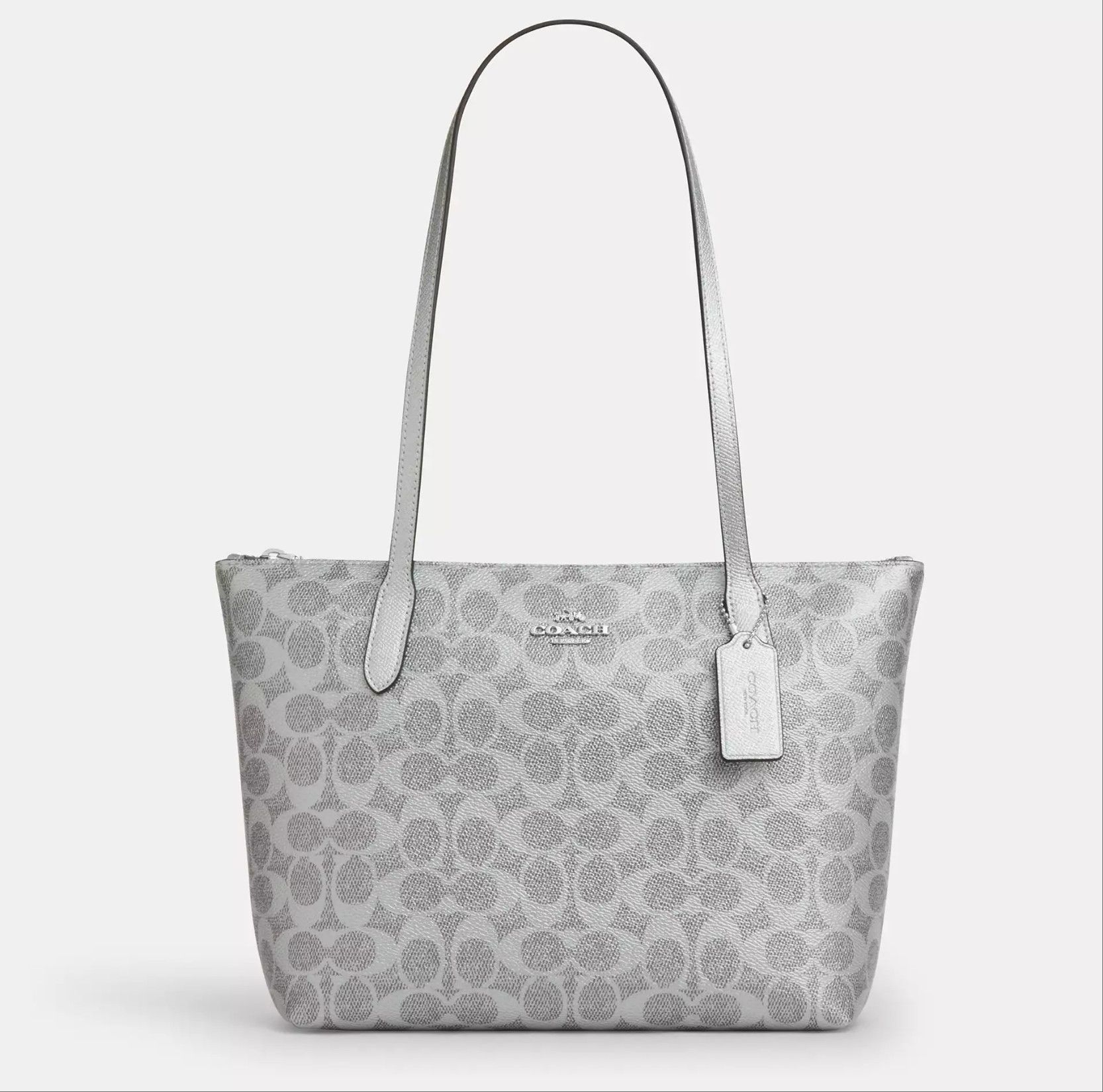 Coach Fiona Zip Tote Bag In Signature Canvas CW396 Size ONE SIZE - 5 Thumbnail