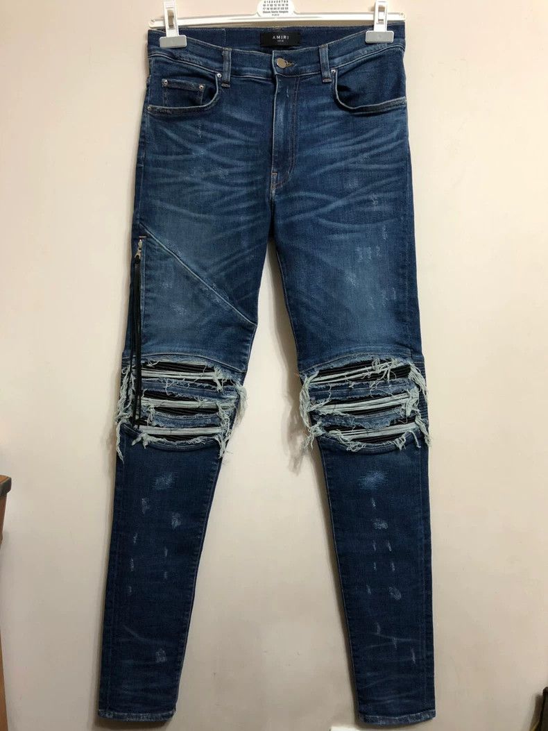 Amiri Amiri MX2 Leather Patch Jeans Size US 30 / EU 46 - 1 Thumbnail