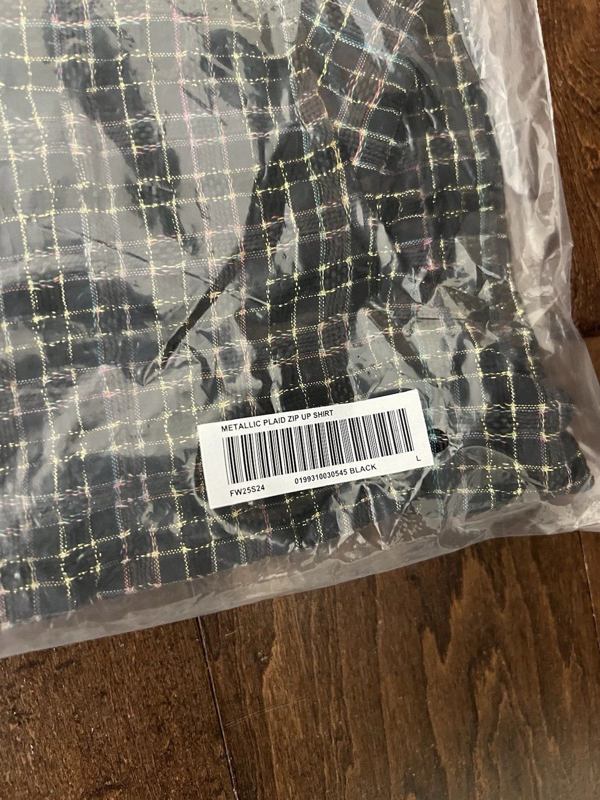 Supreme Supreme FW25 Metallic Plaid Zip Up Shirt Black Size L New Size US L / EU 52-54 / 3 - 3 Thumbnail