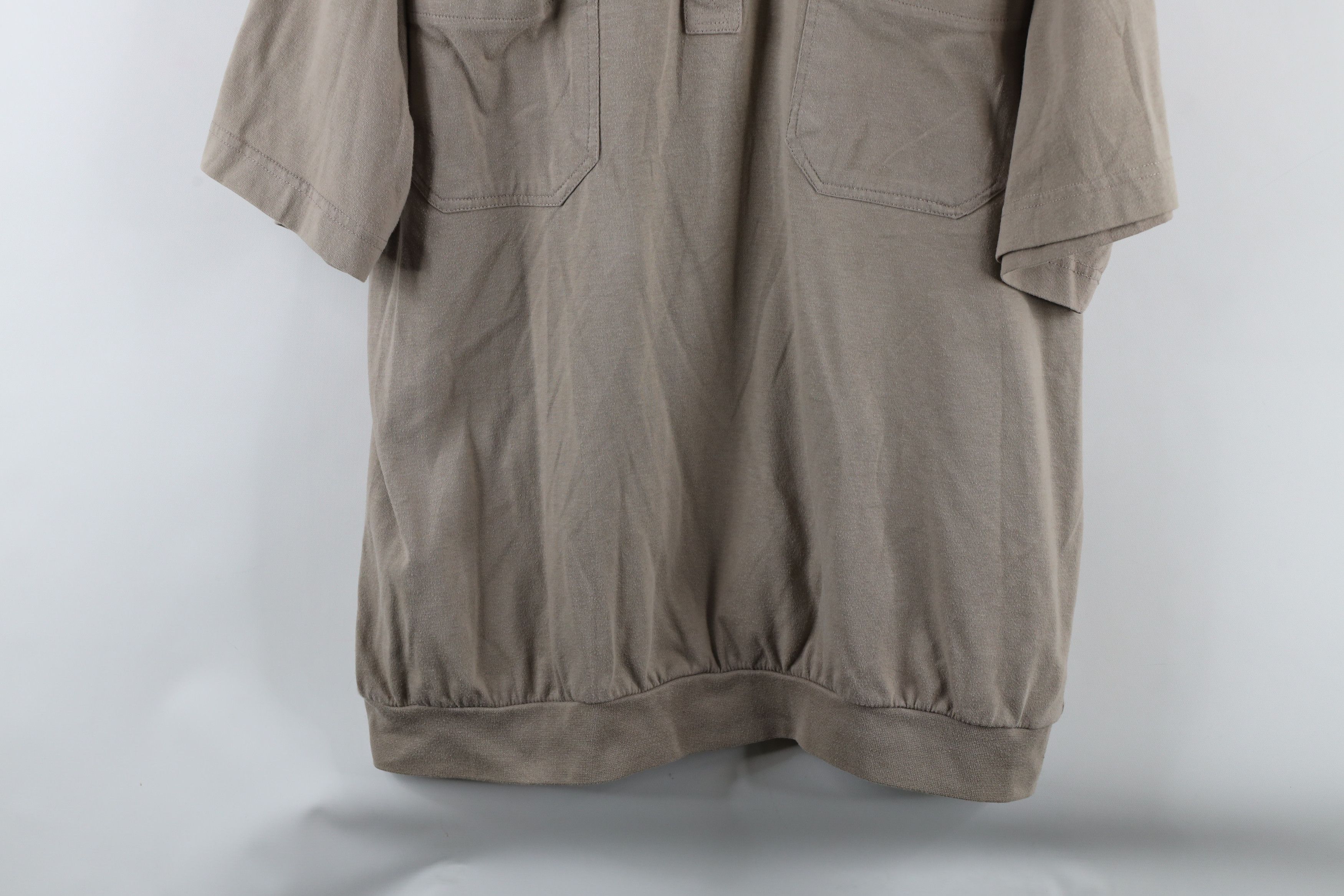 Vintage Vintage 90s Streetwear Collared Pullover Polo Shirt Beige Size US XL / EU 56 / 4 - 3 Thumbnail