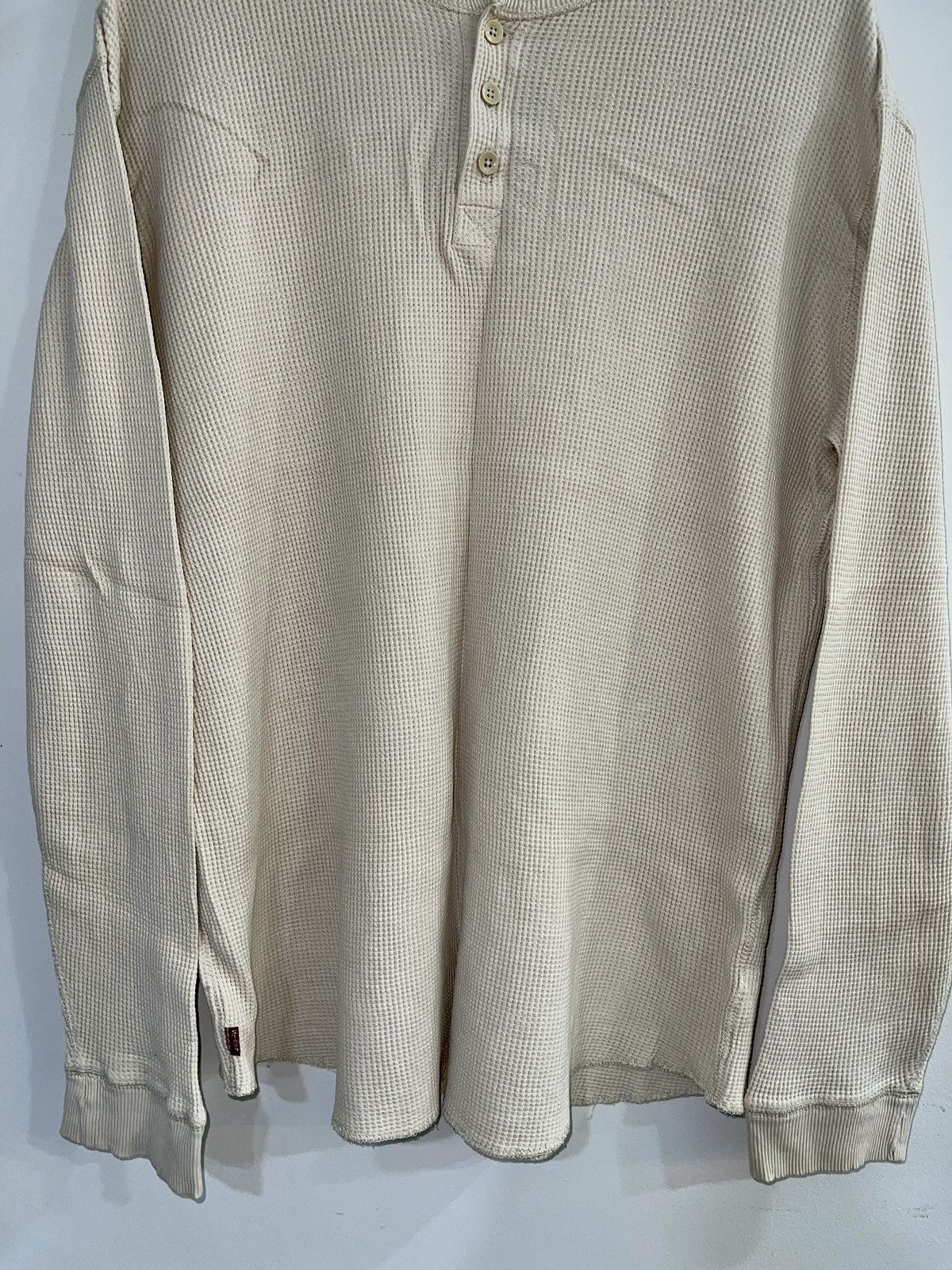 Levi's VINTAGE LEVIS COTTON LONG SLEEVE HENLEY SHIRT OATMEAL BROWN Size US XXL / EU 58 / 5 - 6 Thumbnail