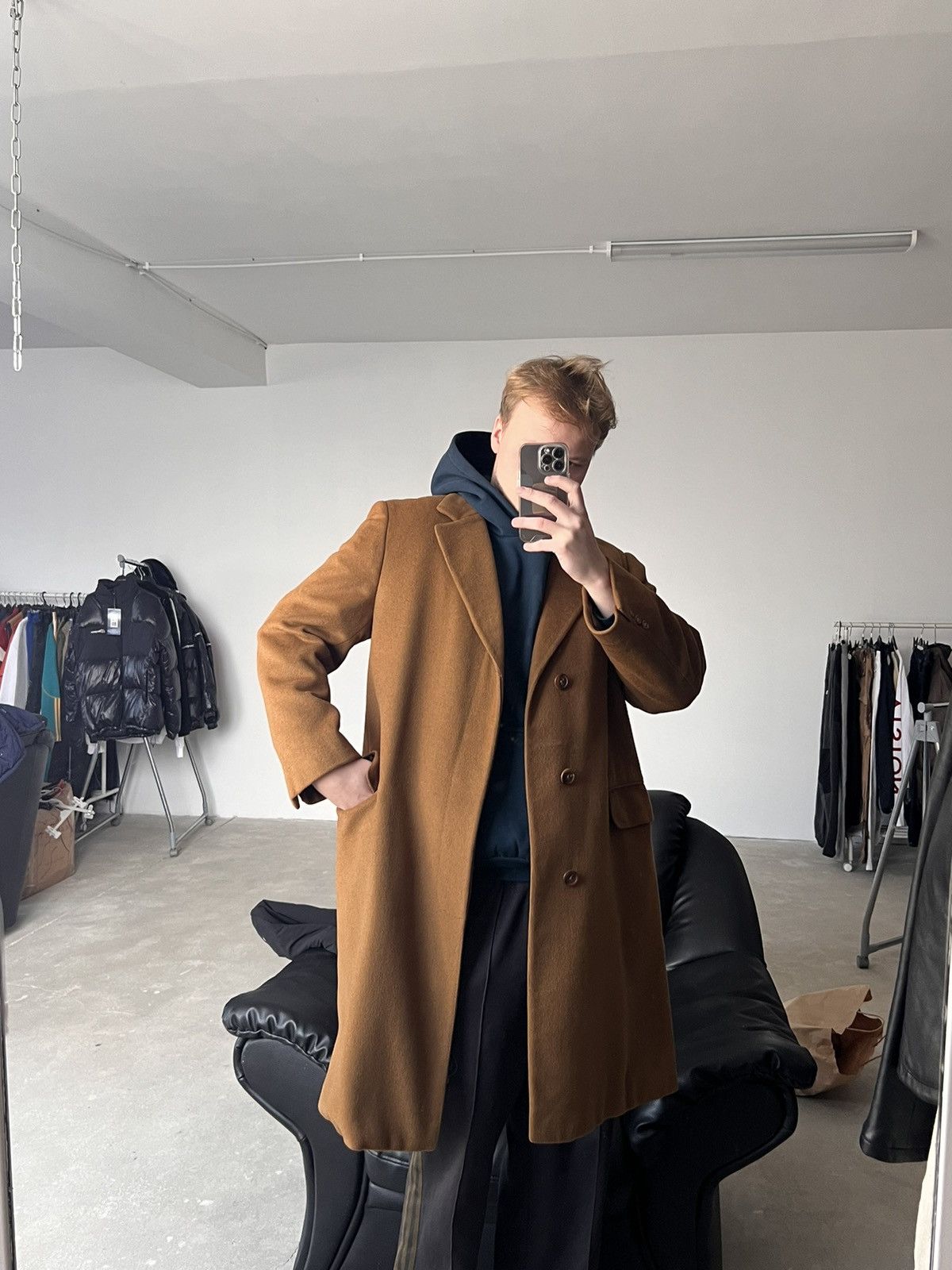 Aquascutum × Vintage Vintage AQUASCUTUM Cashmere Coat Size US L / EU 52-54 / 3 - 8 Thumbnail