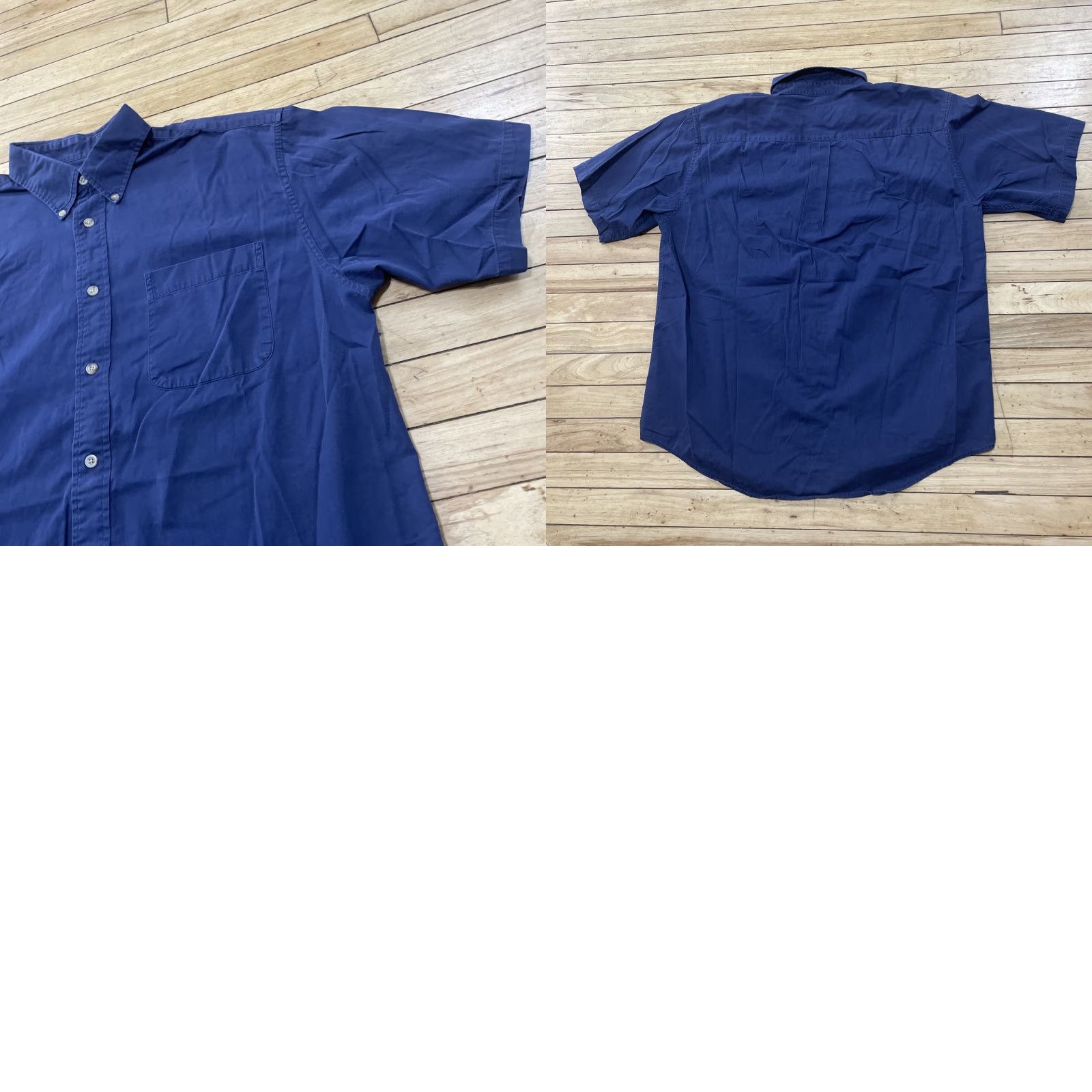 Van Heusen VINTAGE Van Heusen Shirt Men L Blue Short Sleeve Oxford Twill 90s Y2k Button Up Casual Mens Regular Fit 1900s? Size US L / EU 52-54 / 3 - 10 Thumbnail