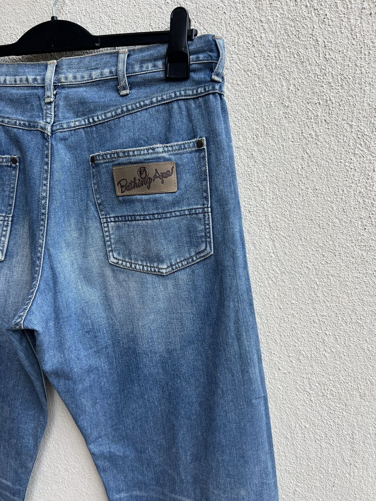 Bape Bathing Ape Nigo Era Wranlger Inspired Distress Denim Jeans Size US 32 / EU 48 - 20 Thumbnail