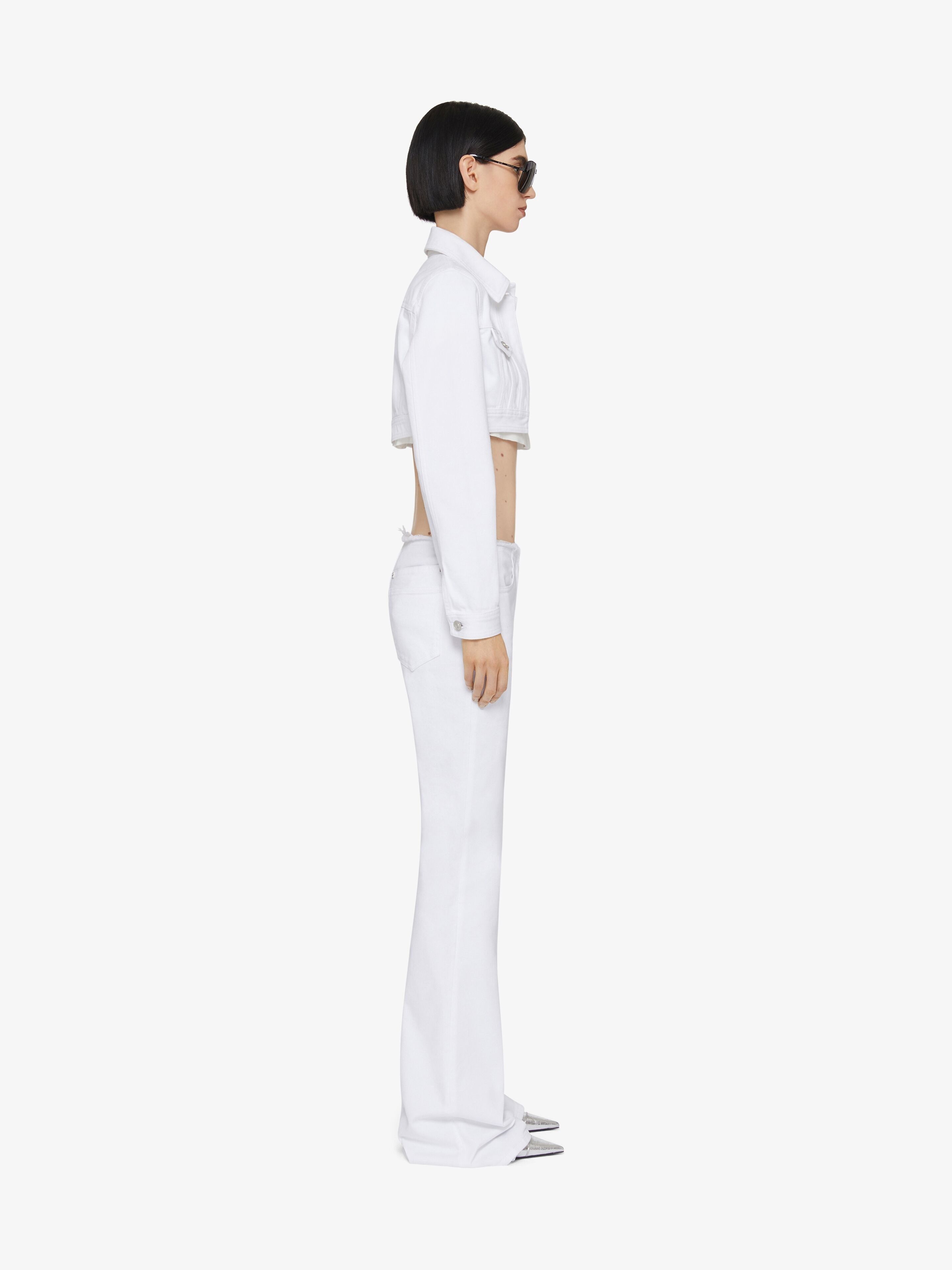 Givenchy o1w1db10825 Low Waist Denim Pants Without Waistband in White Size 27" / US 4 / IT 40 - 3 Thumbnail