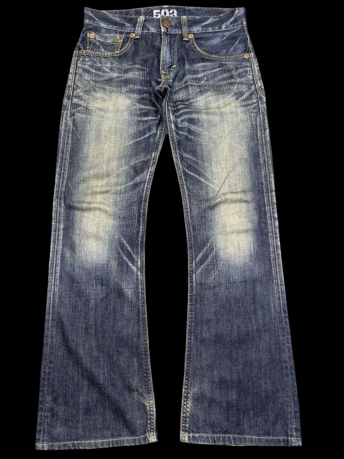 Edwin 💥Flare💥Insane Edwin 90s Style Raw Fades Flare Denim F938 Size US 32 / EU 48 - 2 Thumbnail