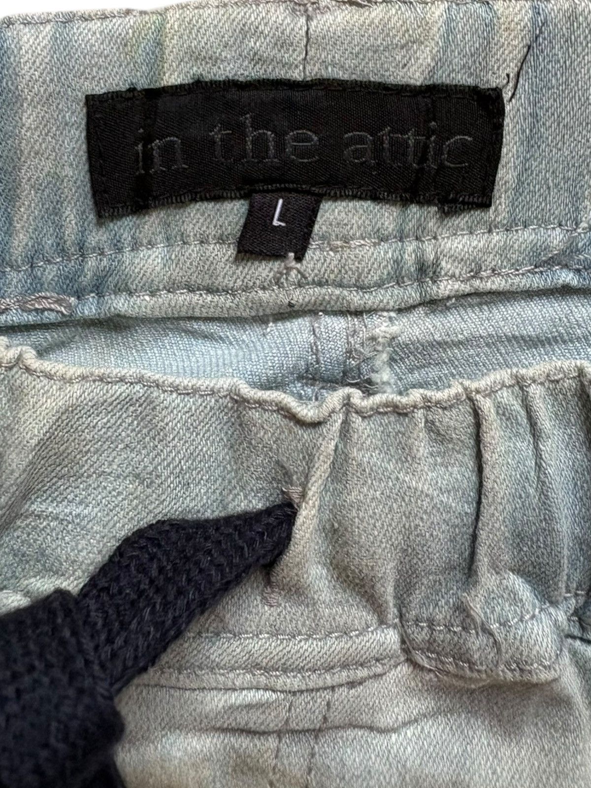 In The Attic Vintage In The Attic Light Blue Mud Wash Distressed Jeans Size US 31 - 15 Thumbnail
