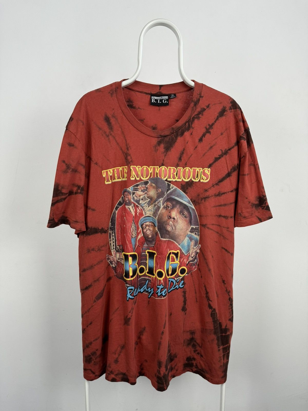 Vintage The Notorious B.I.G Fun Printed Tie Dye Tee Shirt Size US XXL / EU 58 / 5 - 1 Thumbnail