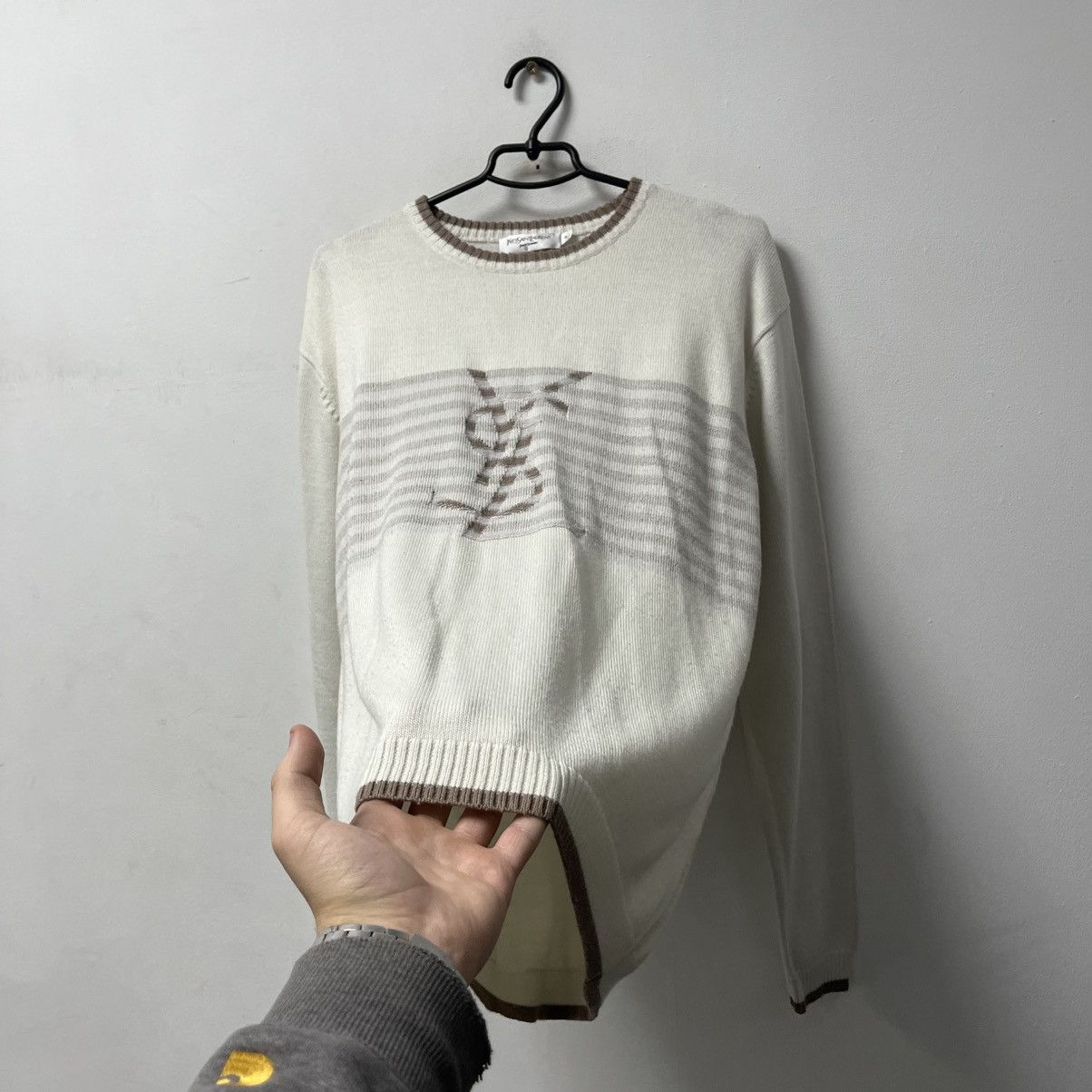 Yves Saint Laurent Vintage Yves Saint Laurent Sweater Big Logo Knit YSL Size XL Size US XL / EU 56 / 4 - 7 Thumbnail