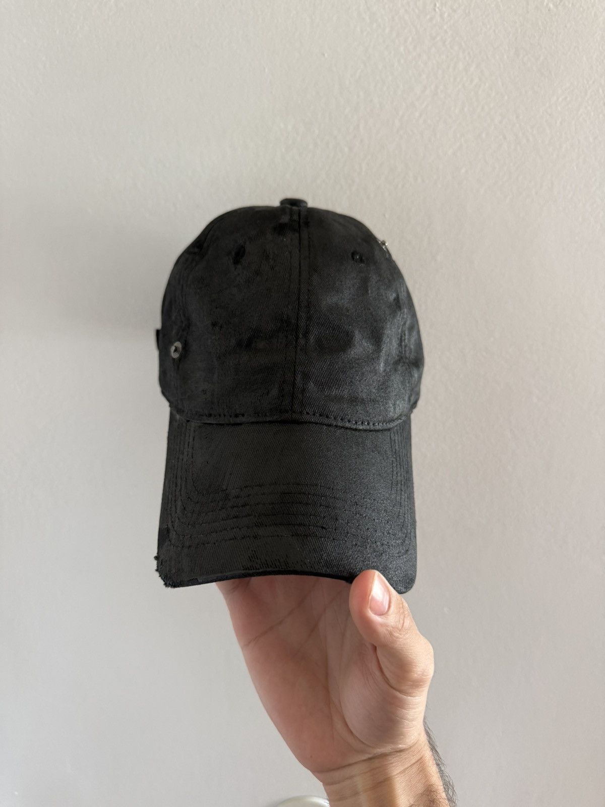 P.L.N. P.L.N. Oilskin Waxed Coated Cotton Distressed Cap/Hat Size ONE SIZE - 7 Thumbnail