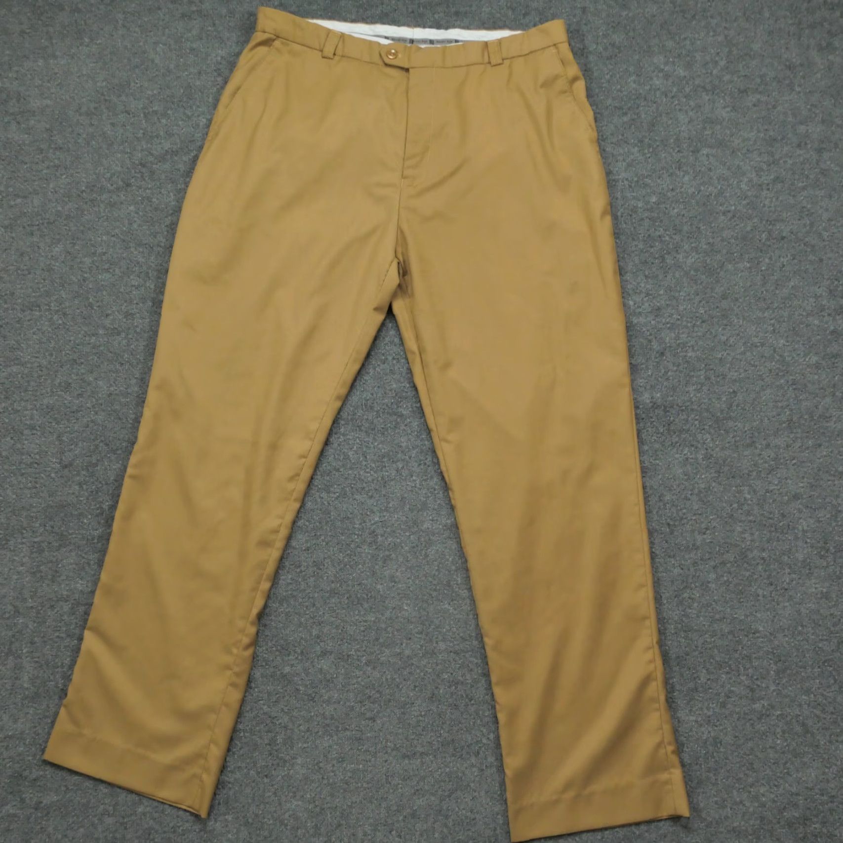 Vintage Michael Irvin Pants Mens 38x34 Tan Brown Khaki Slacks Dress 88 Size US 33 - 2 Thumbnail