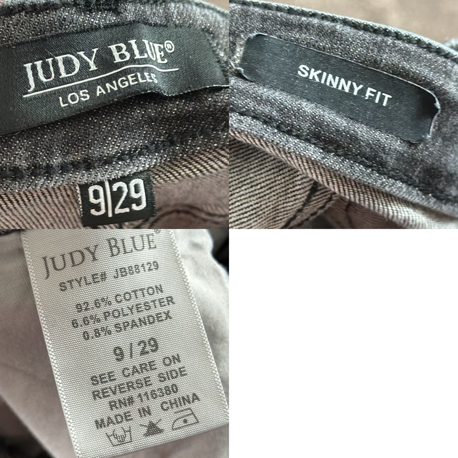 Vintage Judy Blue Jeans Womens 9 Black Skinny High Rise Distressed Stretch Denim 27x26 Jeans Womens Black Skinny High Rise Distressed Stretch 27x26 Size 30" / US 8 / IT 44 - 9 Thumbnail