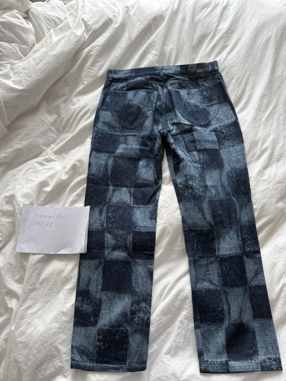 Louis Vuitton Louis Vuitton Damier Denim Print Jeans Size US 31 - 8 Thumbnail