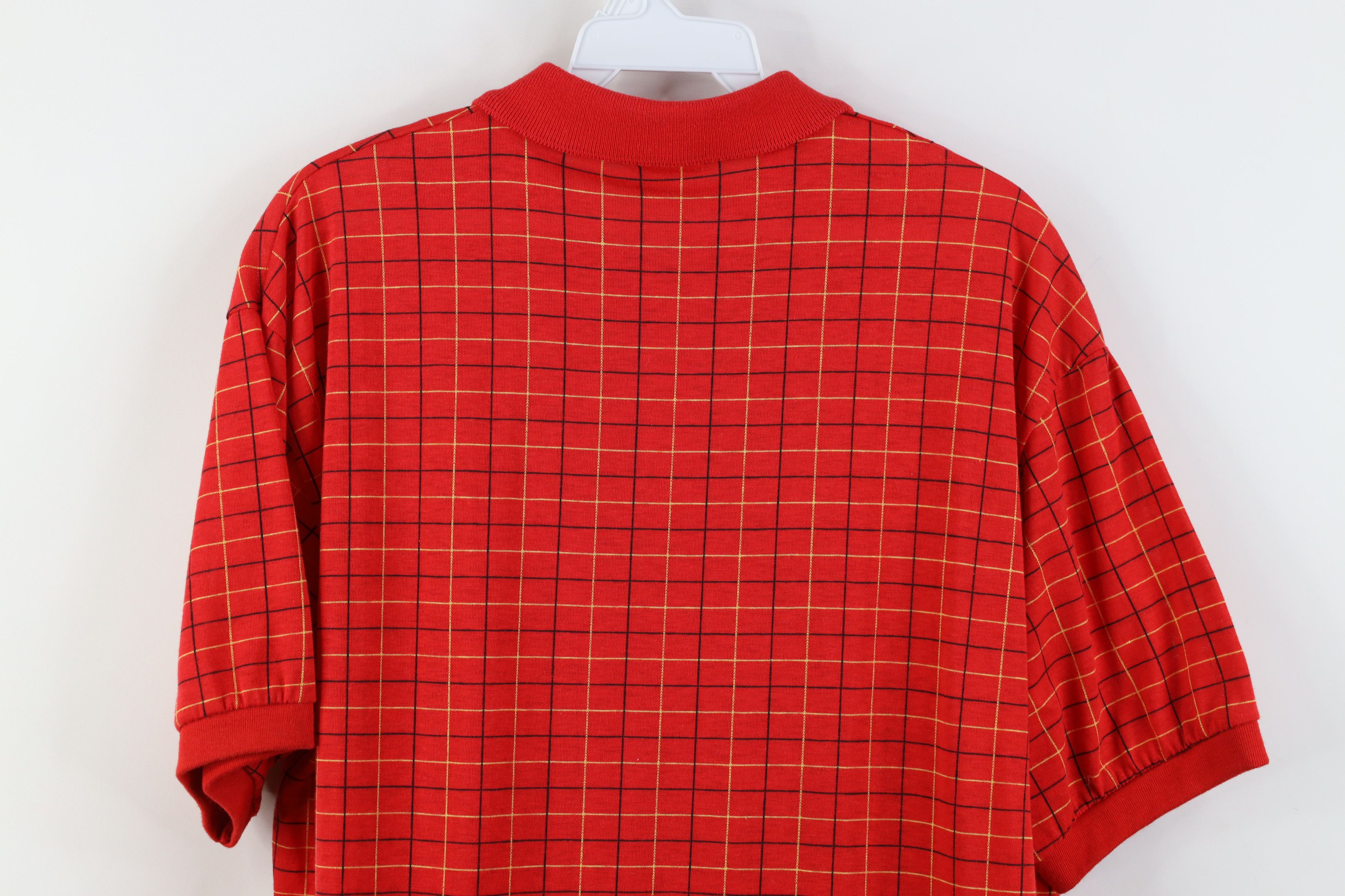Vintage Vintage 70s Streetwear Collared Golf Polo Shirt Plaid USA Size US XL / EU 56 / 4 - 10 Thumbnail