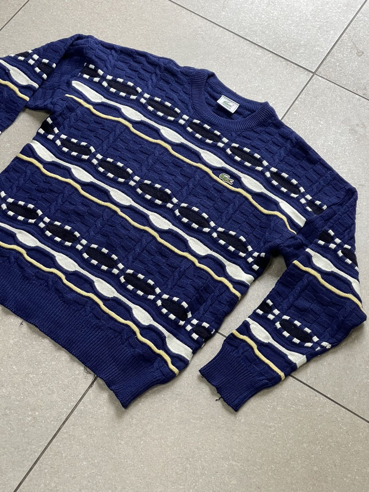 Coogi 90’s Lacoste Vintage Coogi style sweater knit multicolour Size US M / EU 48-50 / 2 - 1 Thumbnail