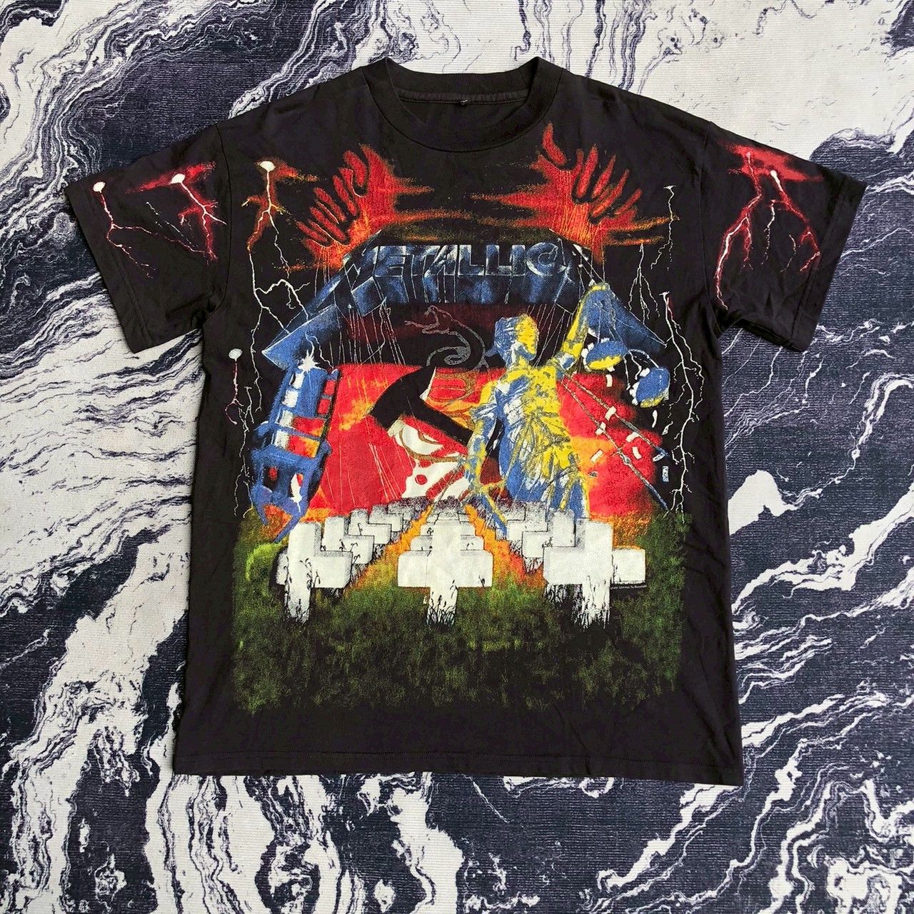 R13 R13 x Metallica 2017 "Master of Puppets" All Over Print Tee Size US S / EU 44-46 / 1 - 1 Thumbnail