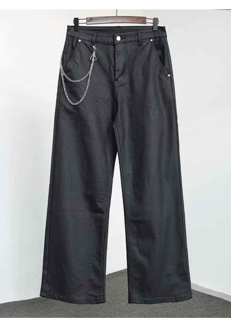 Jean xtl Custom wax coated loose baggy wide Leg hiphop jeans Size US 40 / EU 56 - 7 Thumbnail