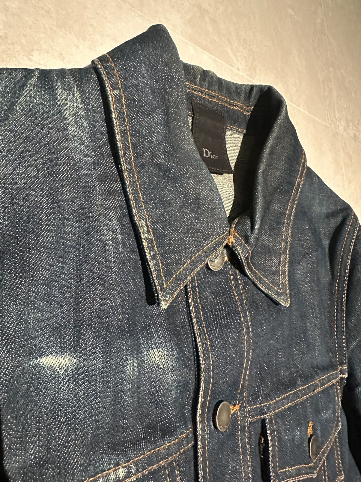 Dior (RARE!) Dior Homme SS07 Raw Denim Jacket Sample Size US S / EU 44-46 / 1 - 4 Thumbnail