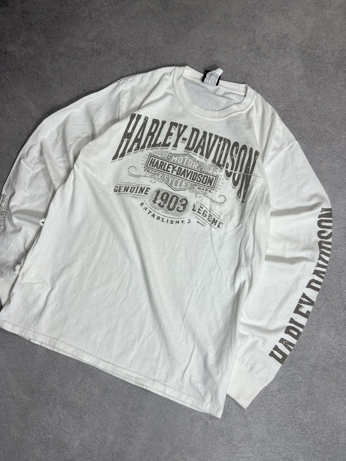 Harley Davidson VTG Harley-Davidson White Archival Clothing Streetwear Japan Size US M / EU 48-50 / 2 - 3 Thumbnail