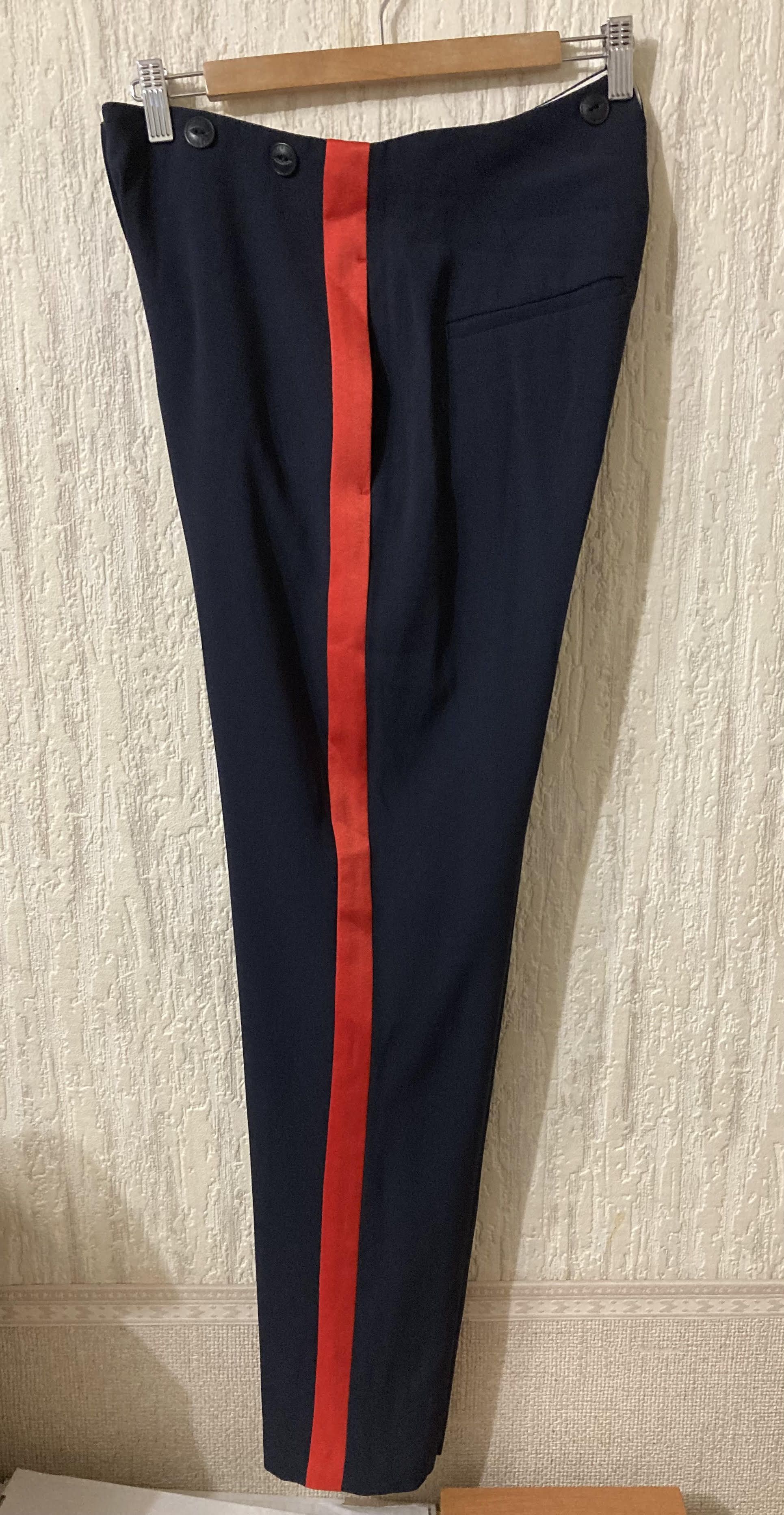 Rag & Bone Rag & Bone navy blue tuxedo pants with magenta side stripe Size 28" / US 6 / IT 42 - 9 Thumbnail