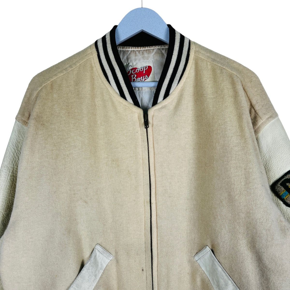 Japanese Brand 🔥 VINTAGE SCOOP BOY VARSITY BOMBER JACKET Size US M / EU 48-50 / 2 - 4 Thumbnail