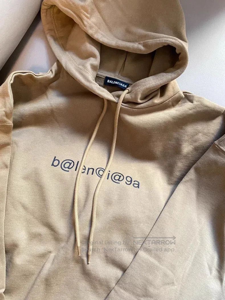 Balenciaga Beige Hoodie Sweatshirt XS.