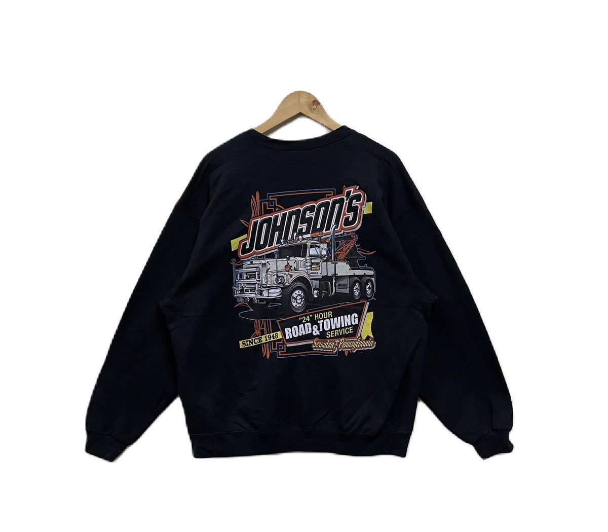 Johnson Motors Vintage Johnsons Towing Sweatshirt Pullover Size US XL / EU 56 / 4 - 1 Thumbnail