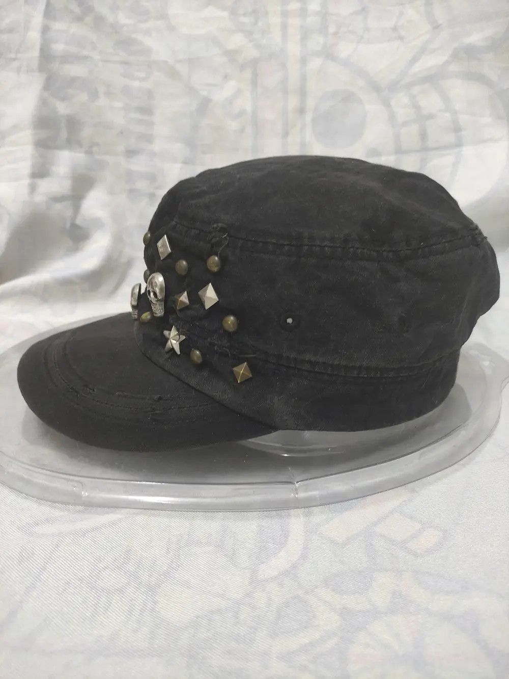 Japanese Brand PUNK SKULL RIVET ARMY CAP STYLE Size ONE SIZE - 3 Thumbnail