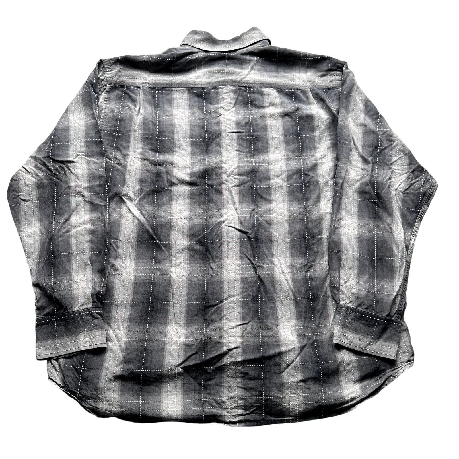 Tommy Bahama Tommy Bahama 100% Silk Plaid Shirt Mens XL Black Button Size US XL / EU 56 / 4 - 2 Thumbnail